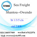 Consolidación de LCL de Shantou Port a Owendo